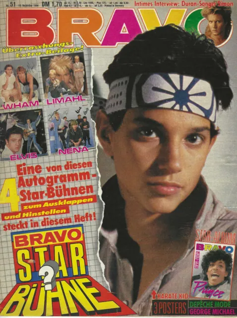 Bravo 51/13.12.1984 Karate Kid Cover, Kiss; Nena,Rambo 2 Der Auftrag, Greystoke