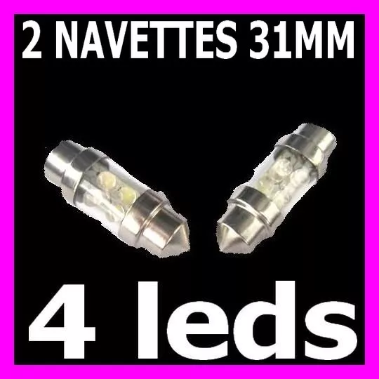 2 Ampoule Led Lampe Xenon Navette A 4 Led 31Mm C5W 12V Pour Camping Car Caravane