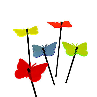 SunCatcher Set of 5: Butterfly | colourful glowing garden ornament stake decor