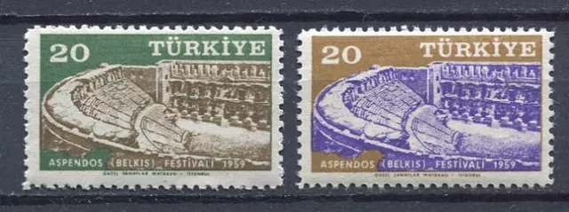 30919) Turkey 1959 MNH Aspendos (Belkins) Festival 2v