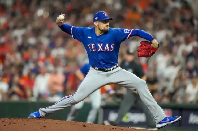 Texas Rangers *2023 Alcs Game Win Used* Nate Eovaldi Pitched Postseason Baseball