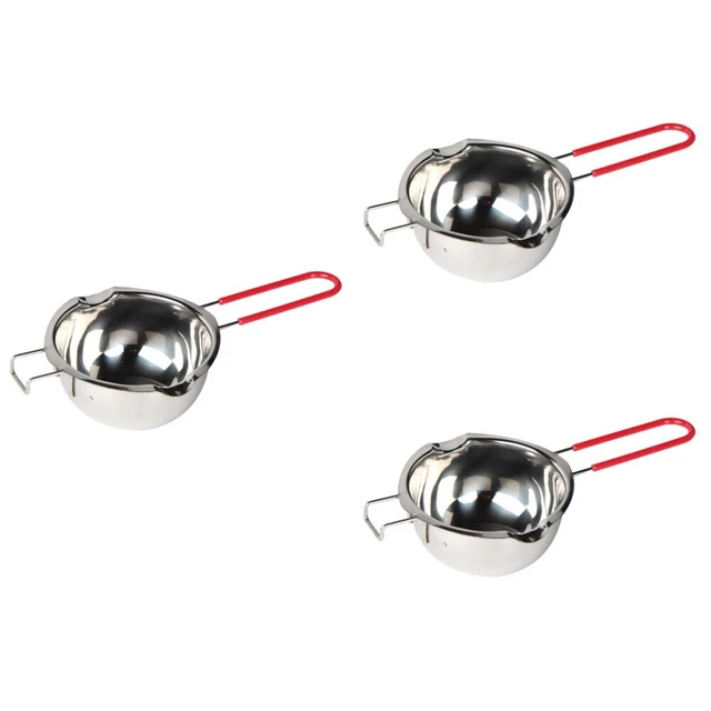 3 PIEZAS Universal 304 Chocolate Acero Inoxidable Crisol Doble Caldera Bufanda de Leche