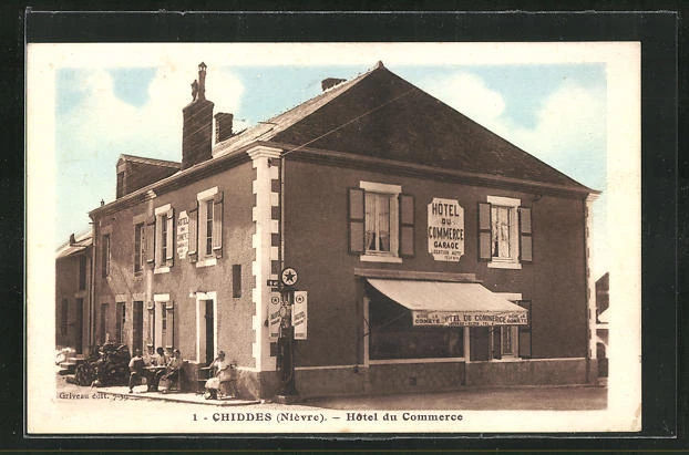 CPA Chiddes, Hotel du Commerce