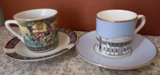 Wedgwood Grand Tour & Fine Royal Porcelain Coffee Cups & Saucers