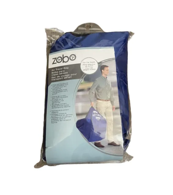 Zobo Car Seat Air Travel Bag Airport Gate Check Protector Blue New In Package