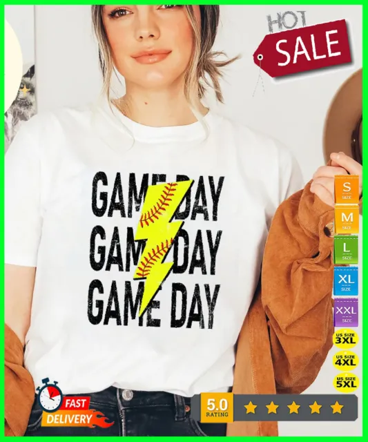 Gameday Softball Shirt, Gameday Lightning Bolt, Leopard, Softball Mom Shirt, Sof