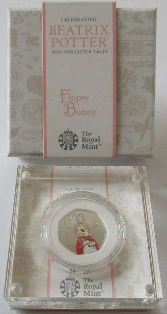 United Kingdom 50 Pence 2018 Beatrix Potter Flopsy Bunny Silver Proof