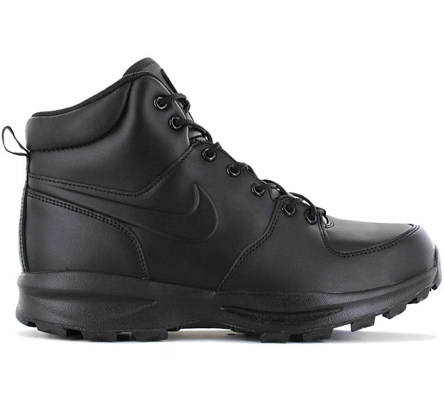 Nike Manoa Leather Hiver Boots Noir 454350-003 Cuir Bottes Chaussures Neuf