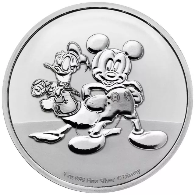 Silbermünze Mickey & Donald™ - Disney™ 2023 - Niue - 1 Oz ST