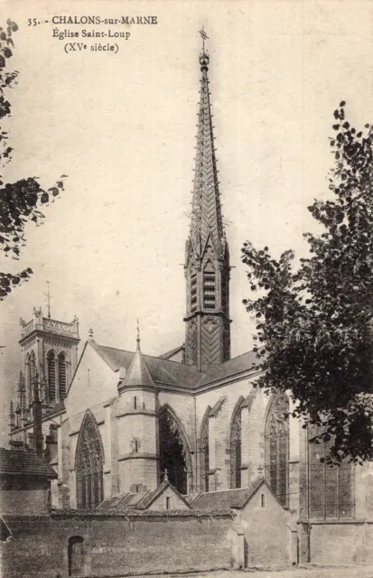 *487 cpa 51 Chalons sur Marne - Eglise St Loup