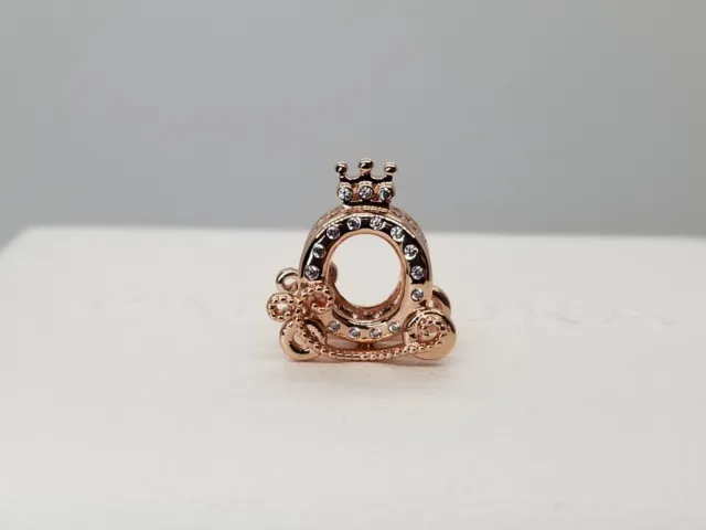 Authentic Pandora  Rose Crown O Carriage Charm