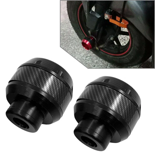 Motorcycle Fork Frame Sliders, Crash Protection For Front Axle Durable Carbon Fiber Plastic