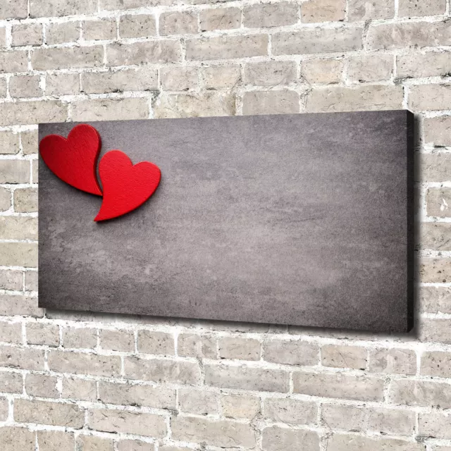 Los Mejores Cuadros Modernos para Decorar el Salón 140x70 Corazones Rojos