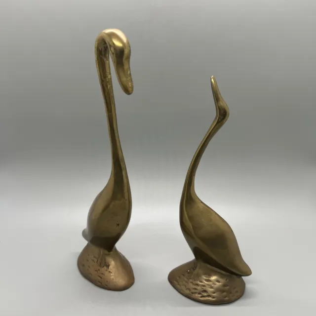 Rosenthal Brass Netter Swan MCM Goose 8.25” 7” Vintage Vtg Geese Import