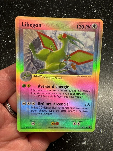 Carte pokemon libegon reverse rare 4/97 ex dragon Francais Vf Fr