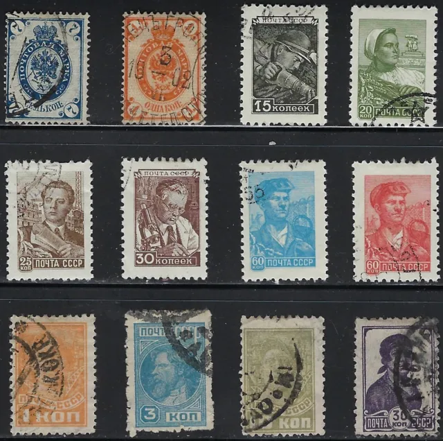 Nice Collection of Old Stamps from Russia............4R............H-223