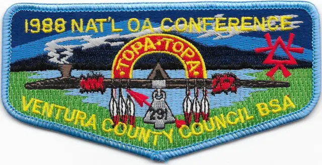 S29 Topa Topa Lodge 291 1988 NOAC Trader Flap Boy Scouts of America BSA