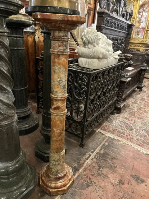 Antique marble  colum pedestal beautiful color circa 1880