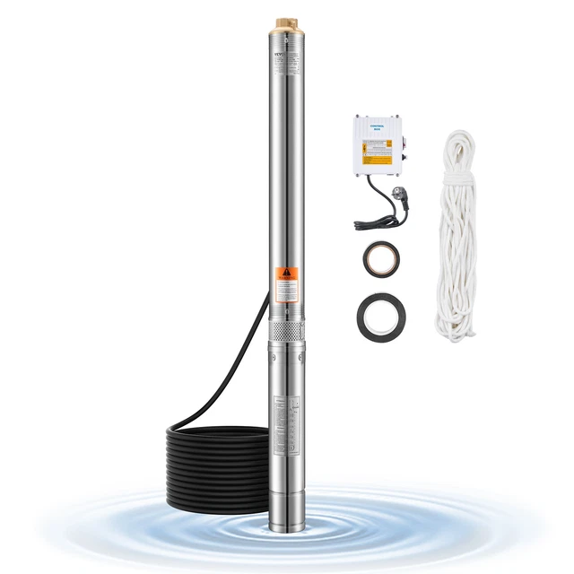 Pompe Immergée IBO STING 370W - Pour Puits Profond - Débit 1080 L/h - Câble 14m