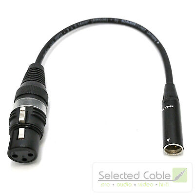 A XLR REAN ADATTATORE AUDIO CAVO MICROFONO Blackmagic Videocamera M W 1m MINI-XLR 
