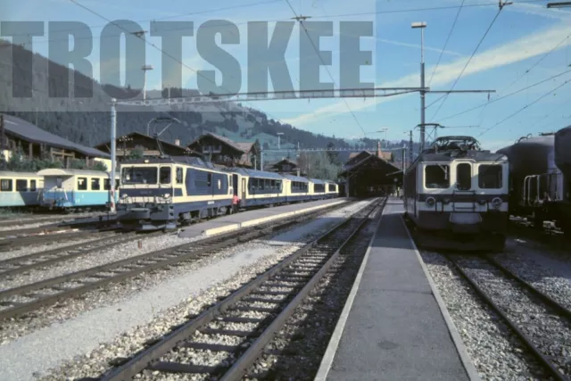 35 mm Slide SCHWEIZ MOB Montreux Oberland Bahn Elektroloco 6003 1985 Original