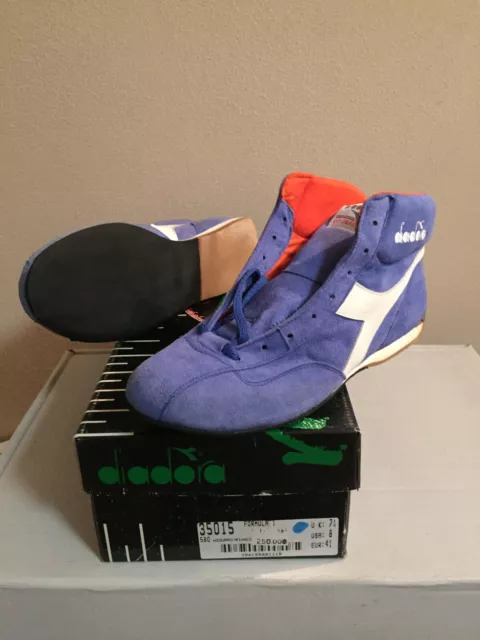 Scarpe kart Diadora F1 - pelle blu - nuovo, mai usato - taglia 41