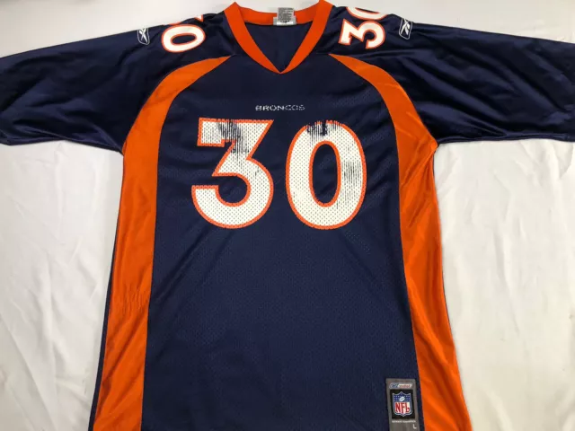 Reebok Jersey Denver Bronco's Terrell Davis #30 Mens Size Large NFL Football