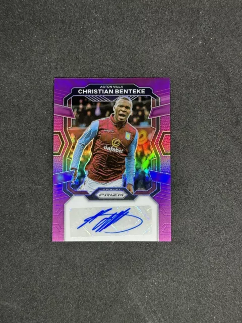 2023/24 Panini Prizm Premier League - Christian Benteke Purple Auto #/25 (S-CB)