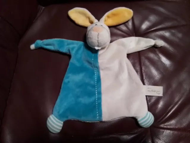 My First Nici Schmusetuch Kuscheltuch Hase in Blau / Beige wie Neu