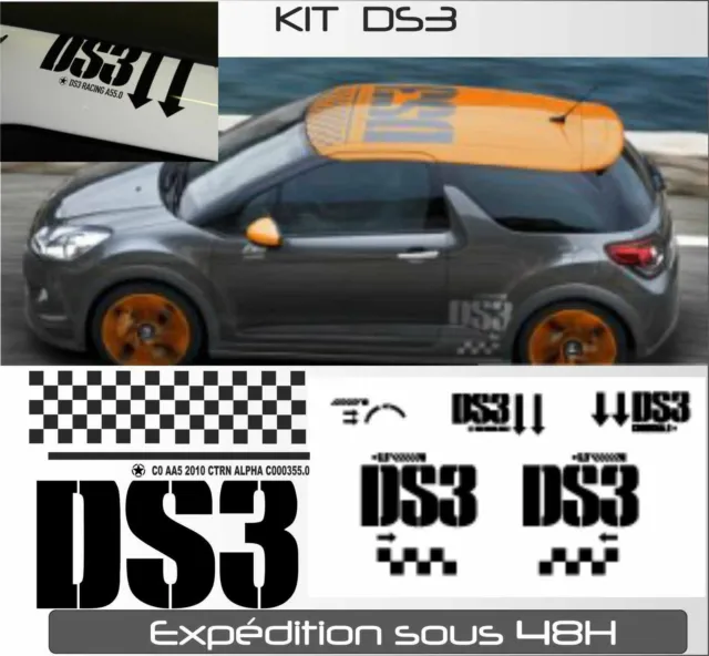 Pour DS3 Kit complet body- autocollants Stickers adhésifs pour voitures Citroen
