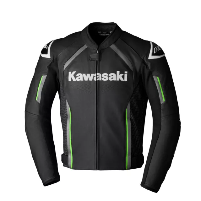 * NEW * ORIGINAL KAWASAKI RIMINI PREMIUM LEDER-MOTORRADJACKE / Jacke