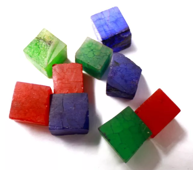 Looking Nice Sapphire,Ruby & Emerald 850Ct Cube Rough Lot Certified Gemstone YSG 3