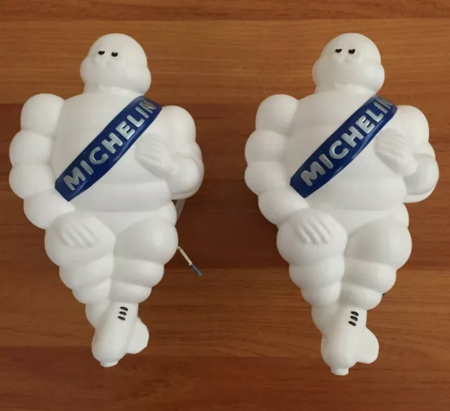 2 x 8" Michelin man bibendum figure doll mascot advertise tire with white light 3