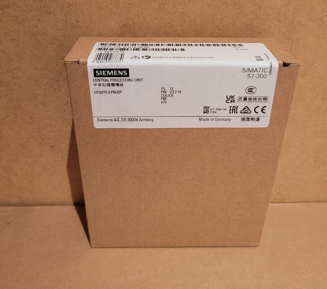 Siemens Simatic Cpu315-2 Pn/Dp 6Es7 315-2Eh14-0Ab0 Neu / New