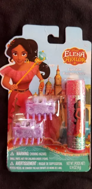 Disney Princess Elena of Avalor Lip Balm & Glittery Lavender Hair Clips Set