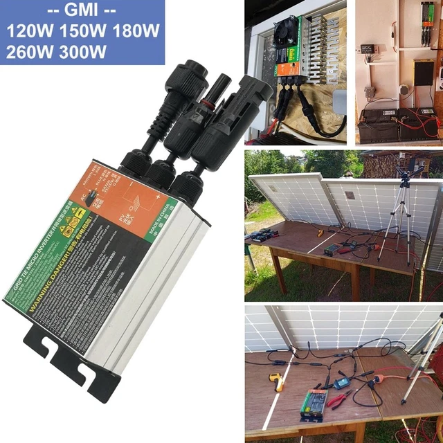 KIT INVERTER MICROINVERTER solare 120-300 W MPPT griglia tie inverter ...