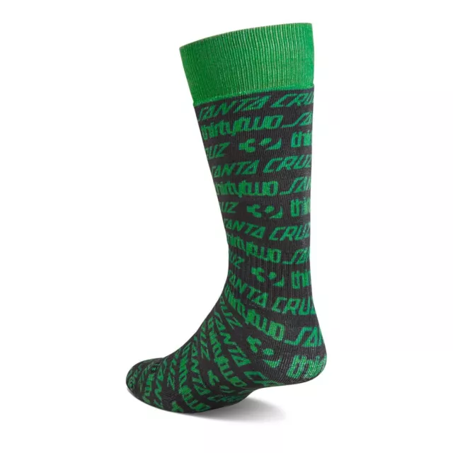 THIRTYTWO SANTA CRUZ Snow Socks - Green - L/XL - NWT 2