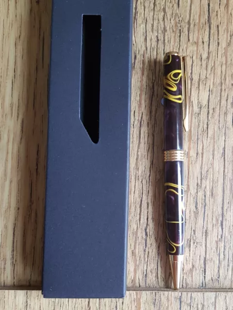 Hand Crafted Slimline Acrylic Twist Pen And Box