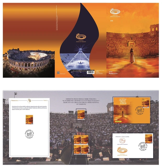 2023 FOLDER FILATELICO Arena di Verona Opera Festival 100° Edizione EUR ...