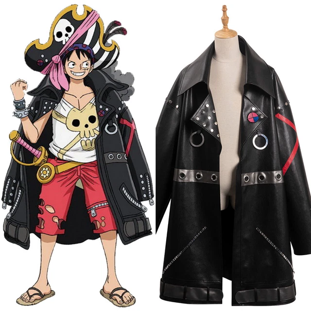 ONE PIECE FILM Red Monkey D. Luffy Cosplay Costume Outfits Halloween