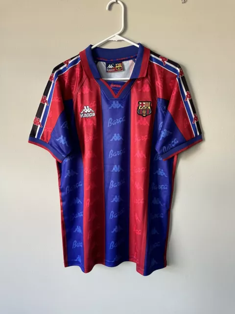 LUIS FIGO FC Barcelona New Men’s Retro Vintage Home Kappa Soccer Jersey ...