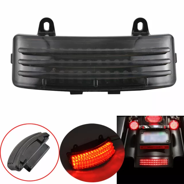 Tri-Bar LED Rear Fender Red Brake Tail Light for Harley FLHX FLTR 2014-2018 16