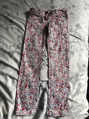 Girls Next jeans Size 7-8 years floral trousers