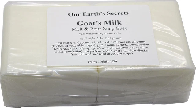 Leche de cabra - 2 libras base de jabón para derretir y verter