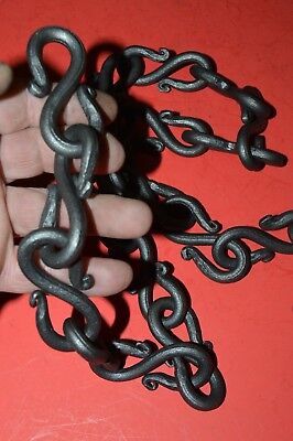 Chain S-Hook Wrought Iron 5/16 in. Hand Forged by Blacksmiths in USA