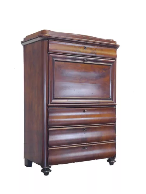 Sekretär Schreibtisch Schreibsekretär Biedermeier Nussbaum B: 105 cm (10826)