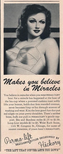 Magazine Ad - 1943 - Perma-Lift Bra's - World War II - (#1)