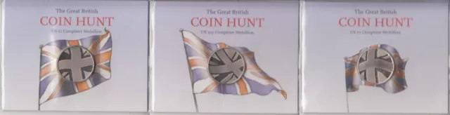 Great British Coin Hunt UK 50p £1 £2 Completer Medallions Royal Mint Sealed