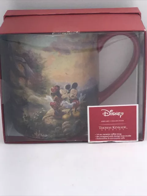 LANG Mickey and Minnie Sweetheart Cove Thomas Kinkade 14oz Mug