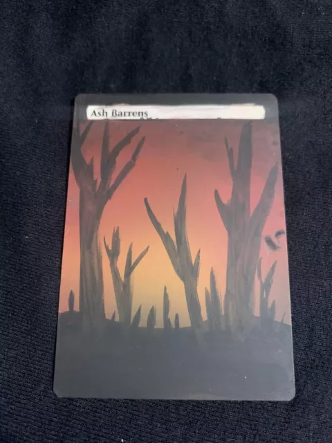 Ash Barrens MTG Hand Painted Alter Burning Forest